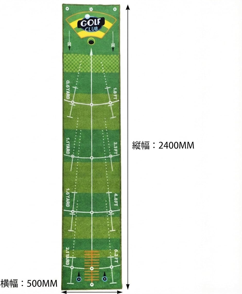 パターマット ゴルフ パット 練習 器具 ヤー...の詳細画像4