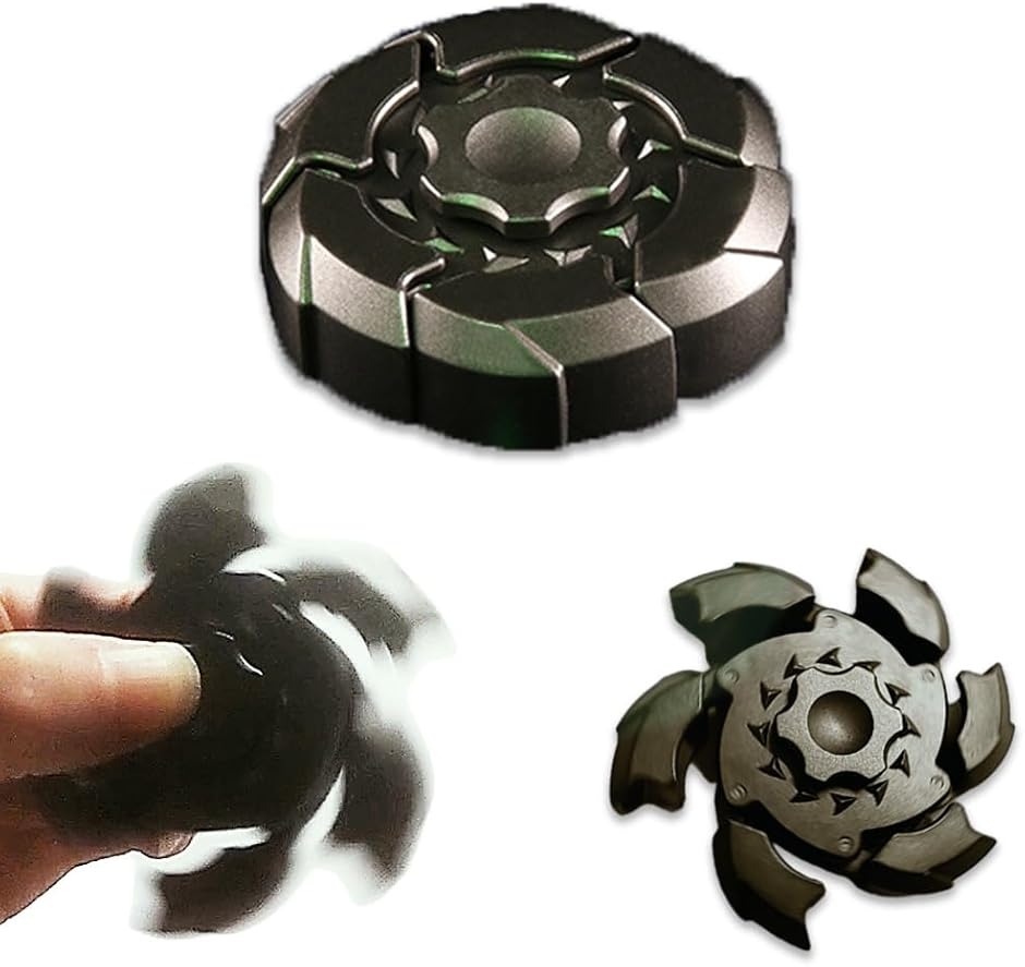 ハンドスピナー ギアスピナー 変形可能 蛍光スピナー 4個セット フィ