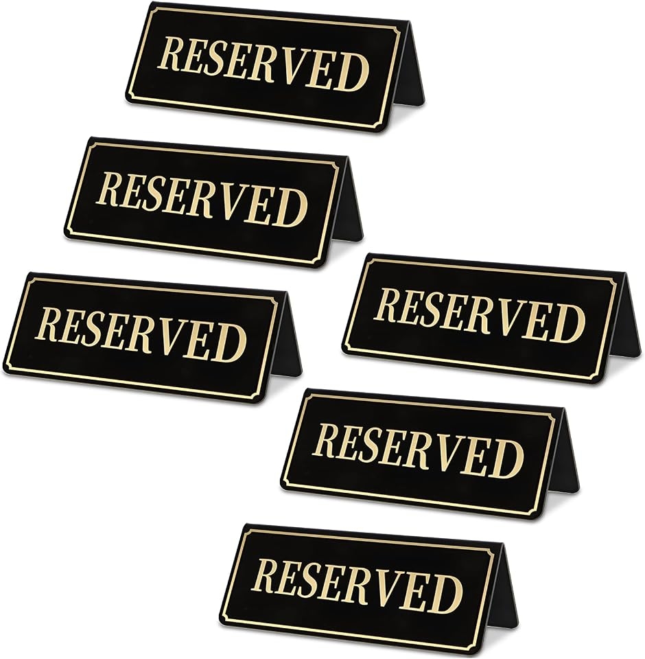 予約席プレート 業務用 Reserved スタンド サインプレート 卓上札 飲食