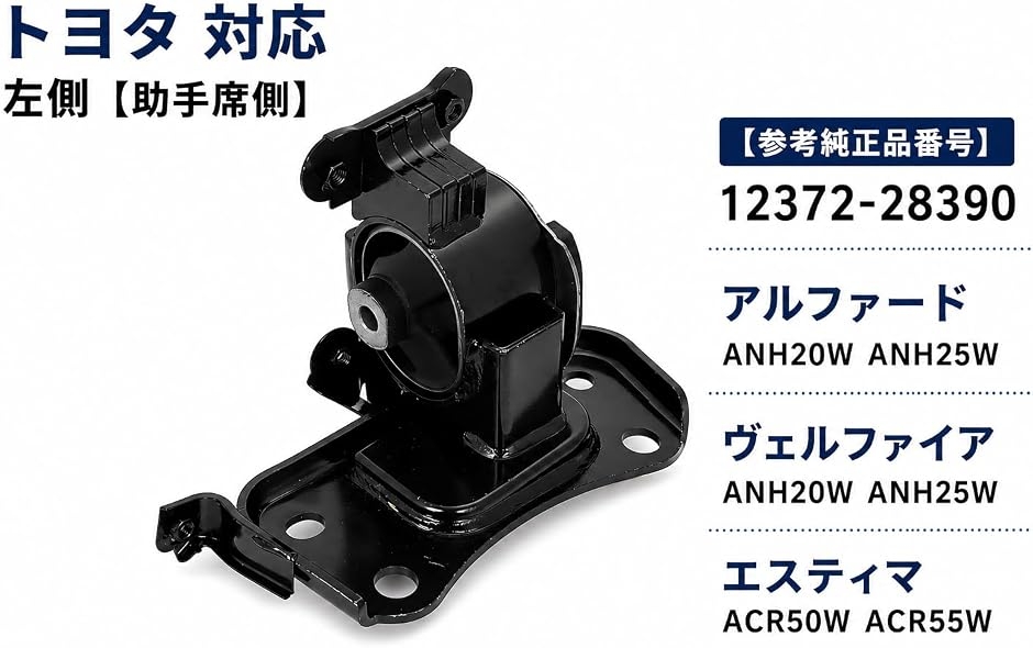 互換品】トヨタ 対応 エンジンマウント 左側 LH アルファード ヴェル