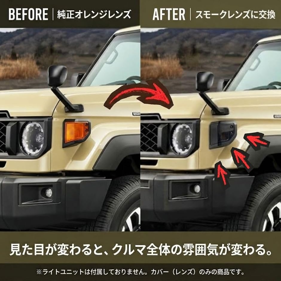 互換品】 ランドクルーザー 70系 ウインカーカバー LC79 LC78 LC76
