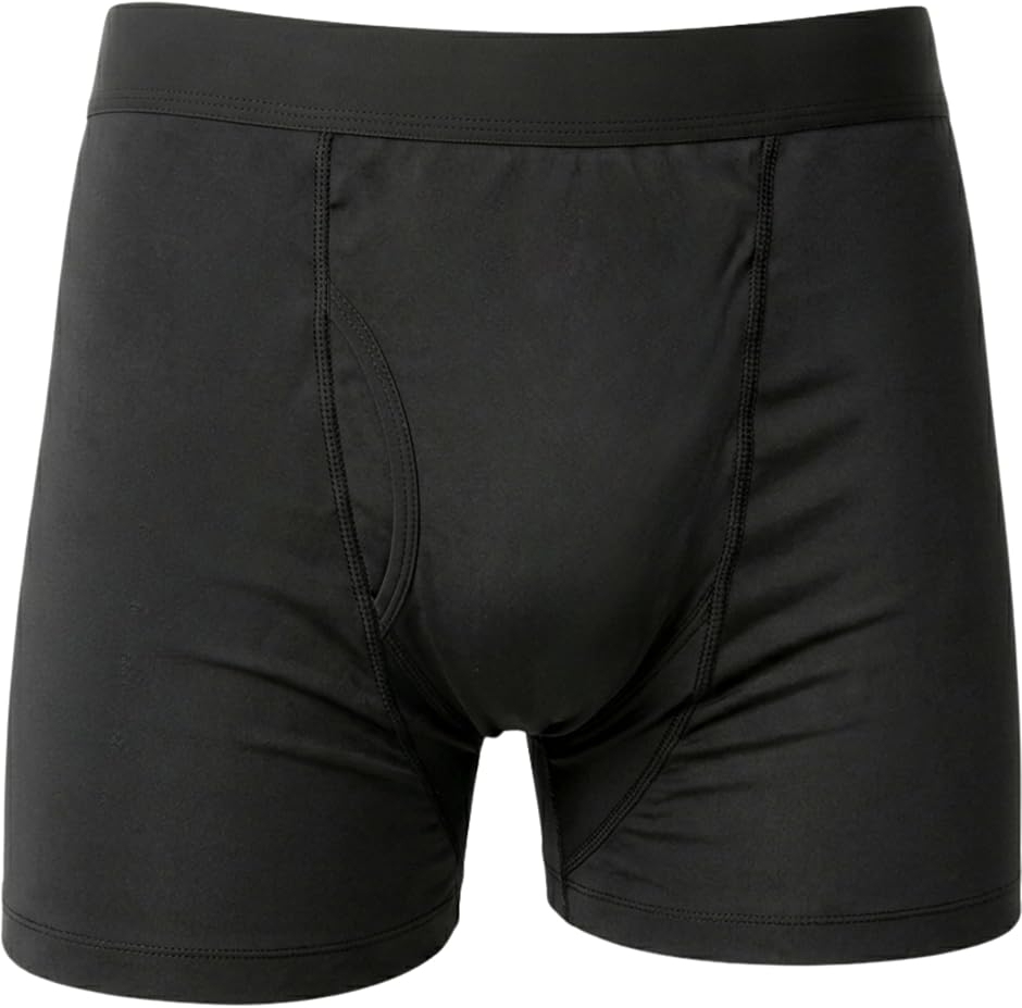 皮膚科医監修 メッシュ 尿漏れパンツ 男性用 100ml 前開き 失禁パンツ 紳士 ボクサーパンツ 吸水パンツ セレーニ (クロ, L)