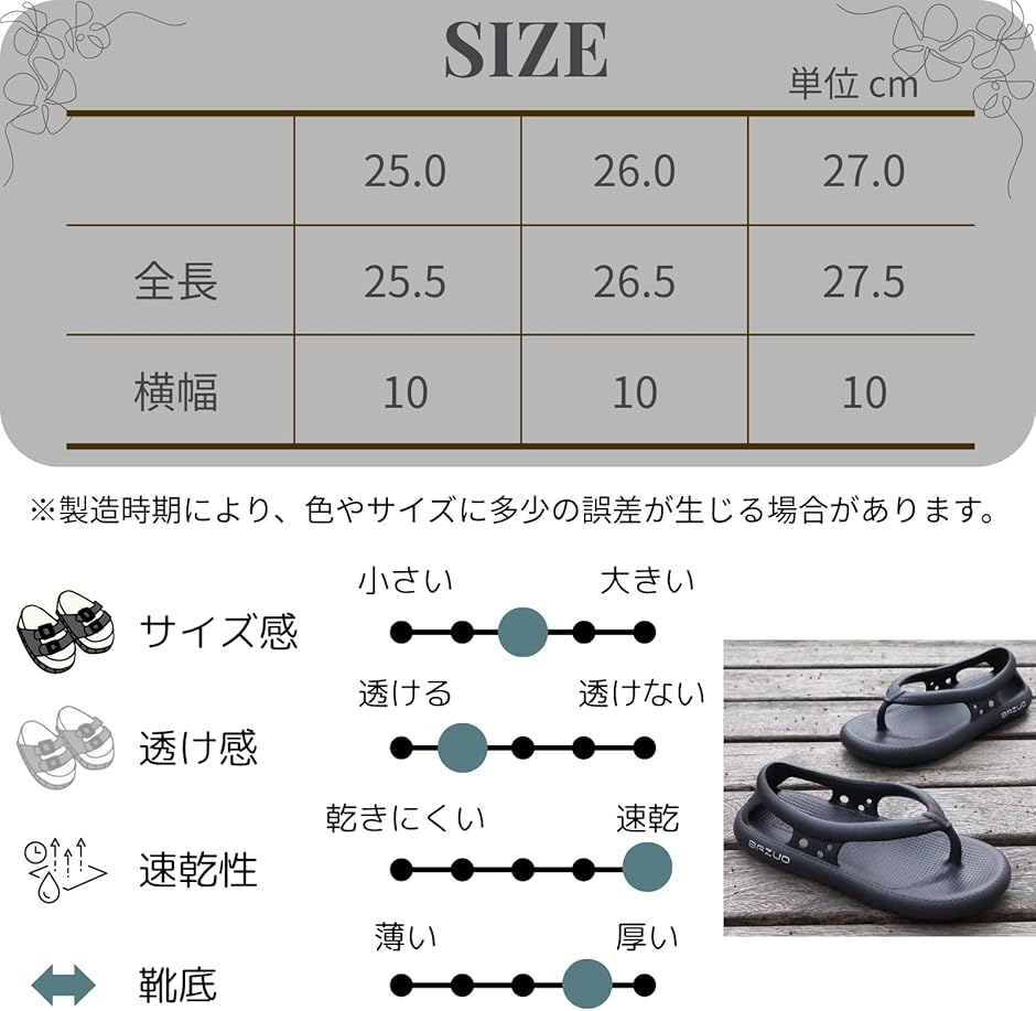 ビーチサンダル メンズ シューズ 靴 トングサ...の詳細画像5