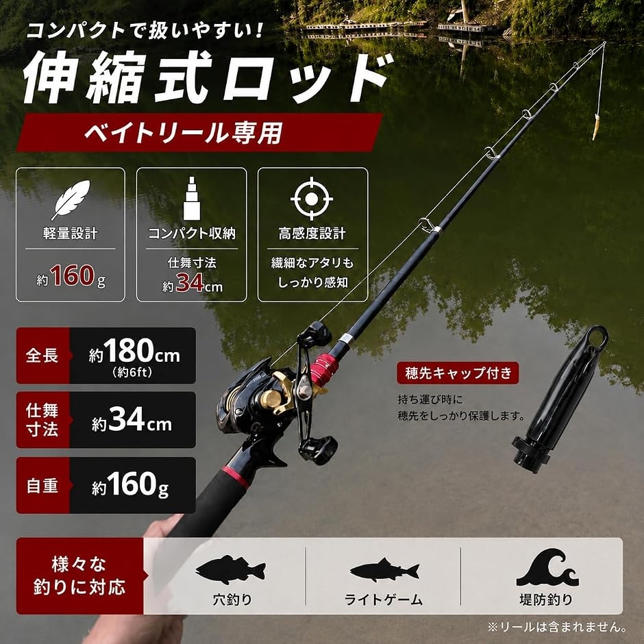 VITAGE ヴィルテージ超コンパクトロッド 約6ft 約1.8mベイトロッド