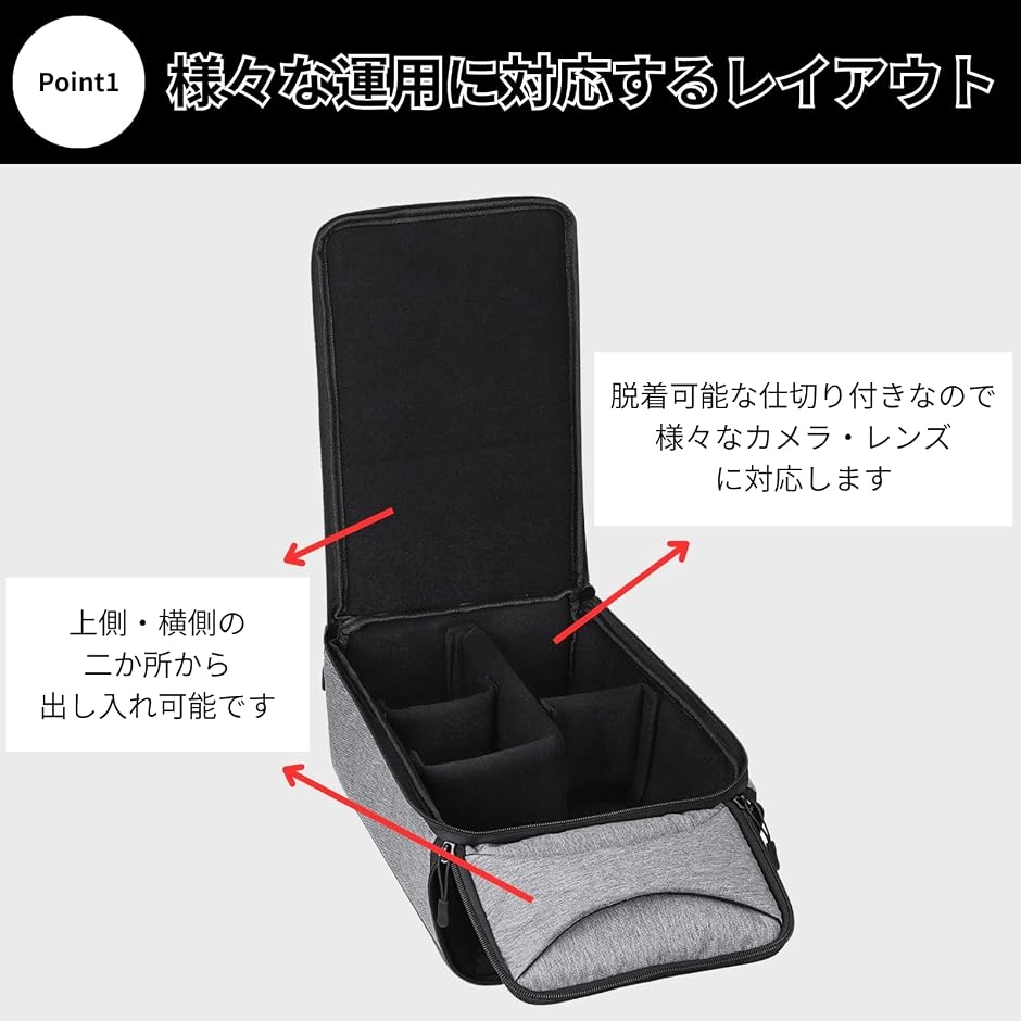 カメラ インナーケース 仕切り バッグインバッ...の詳細画像2