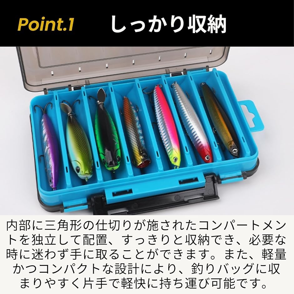 ルアーケース ワームケース ジグケース 両面 収納 2個セット ルアー