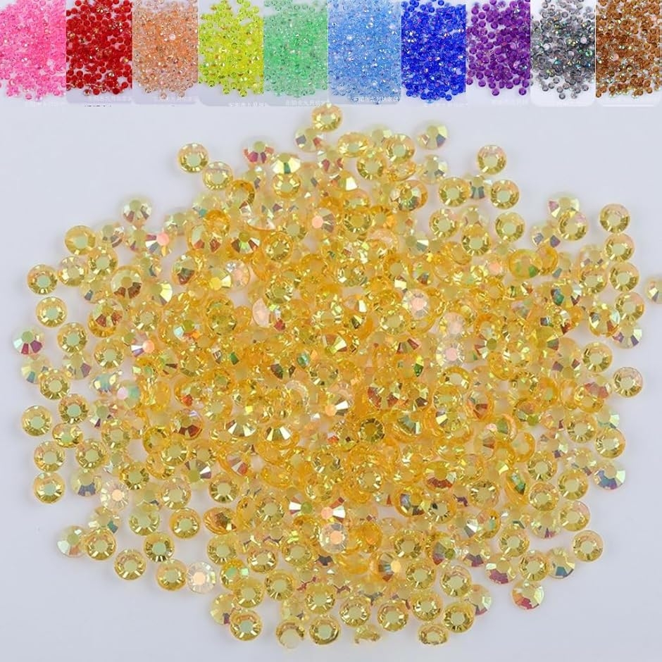 ラインストーン 1000粒 透明クリア うちわデコ (トパーズ, 2mm