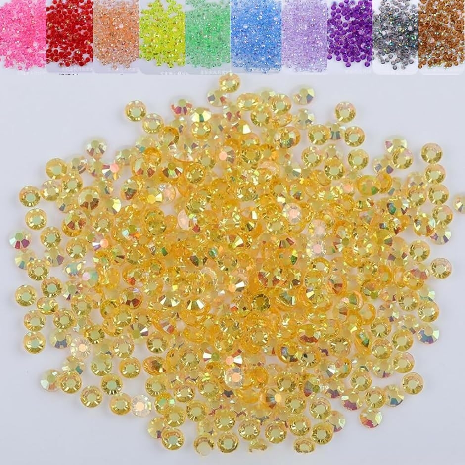 ラインストーン 1000粒 透明クリア うちわデコ (トパーズ,  3ｍｍ)