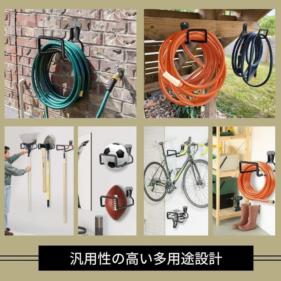 ホースハンガー ホースホルダー 壁面取付 ネジ止め 防錆加工 屋外用