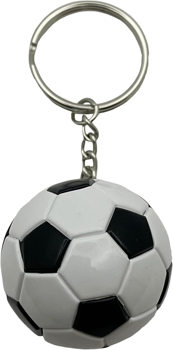 サッカーボール キーホルダー3.7cm E1084 (ホワイト)
