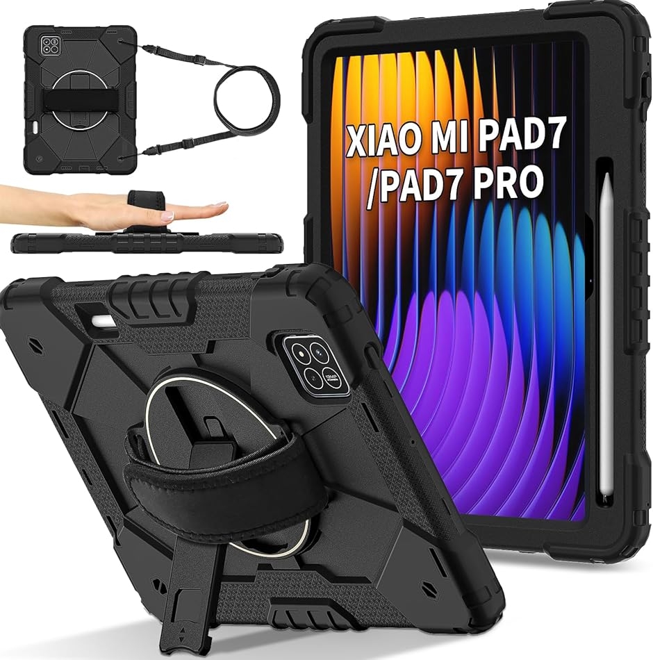 Xiaomi Pad 7/7 Pro/8/8 Pro/POCO X1 11.2 �C���` ��p�P�[�X ���ϏՌ� �S�ʕی� 360 �n���h
