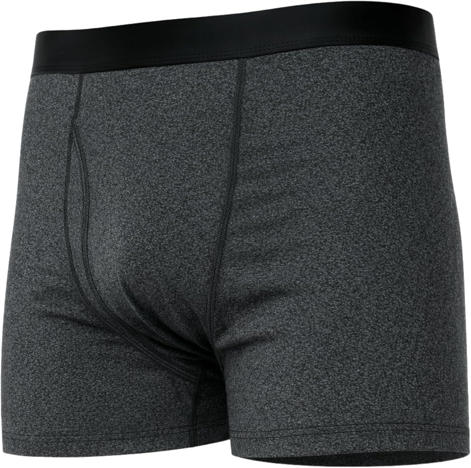 皮膚科医監修 尿漏れパンツ 男性用 20ml 前開き 吸水パンツ 失禁パンツ 紳士 ボクサーパンツ ちょい漏れ (チャコール, L)