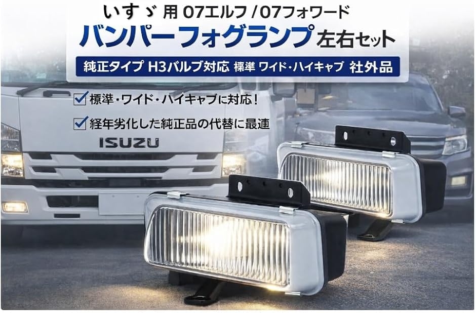 07フォワード用　丸フォグランプ　２つセット 07フォワード（トラック用 フォグランプ）｜トラック用ライト、照明
