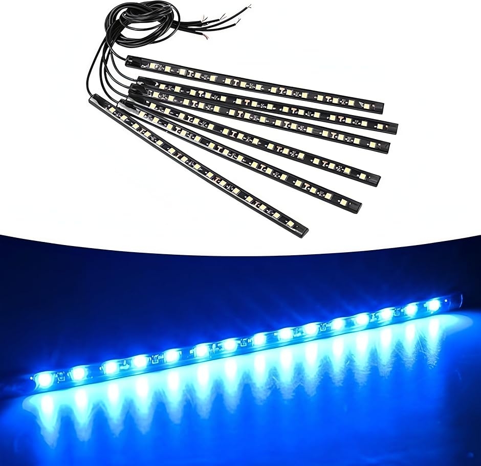 オートバイ LED アンダーライト フットランプ ブルー 防水仕様 LED
