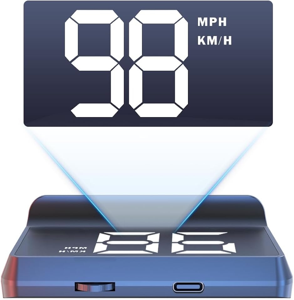 �����P�x���߁E���x�␳�@�\���ڎԗpHUD �w�b�h�A�b�v�f�B�X�v���C W2 USB���d GPS�� ���x�v �I�[�o�[�X�s�[�h�x�� (��)