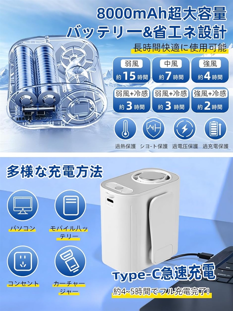 腰掛け扇風機 超高速暴風 冷却プレート付きベル...の詳細画像3