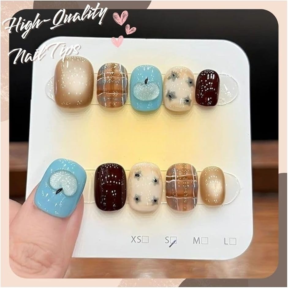 ネイルチップ ベリーショート 短め つけ爪 nail tips シンプル 可愛い