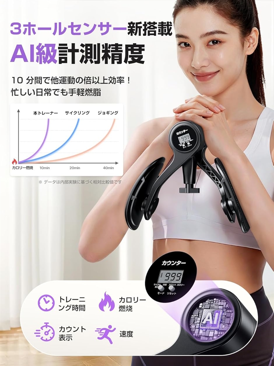 理学療法士監修 骨盤底筋 内転筋トレーニング器具 2-25KG無段階負荷