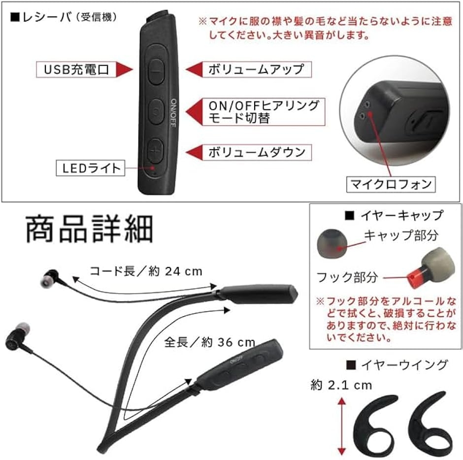 集音器 しゅうおんき 高齢者集音器 首かけ集音器 充電式 6段階音量調節 