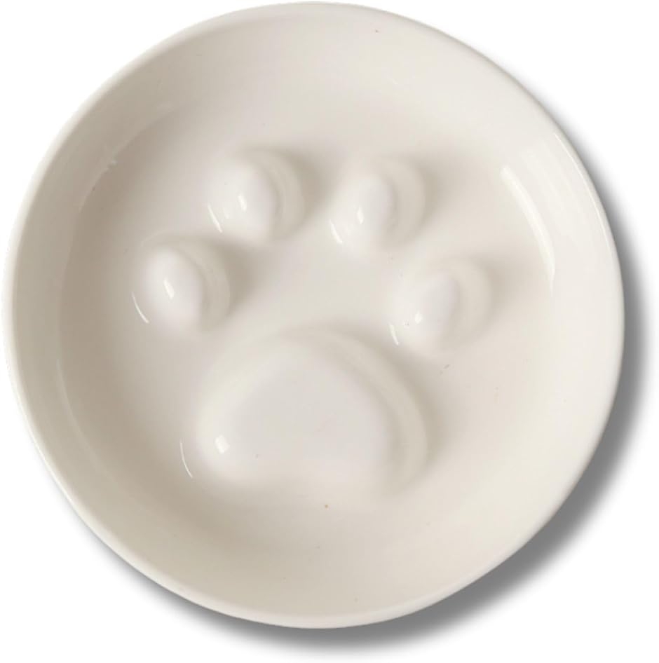 フードボウル 早食い防止 はやぐい防止皿 食器 犬 小型犬 猫 えさ皿 ご飯皿 (ホワイト)