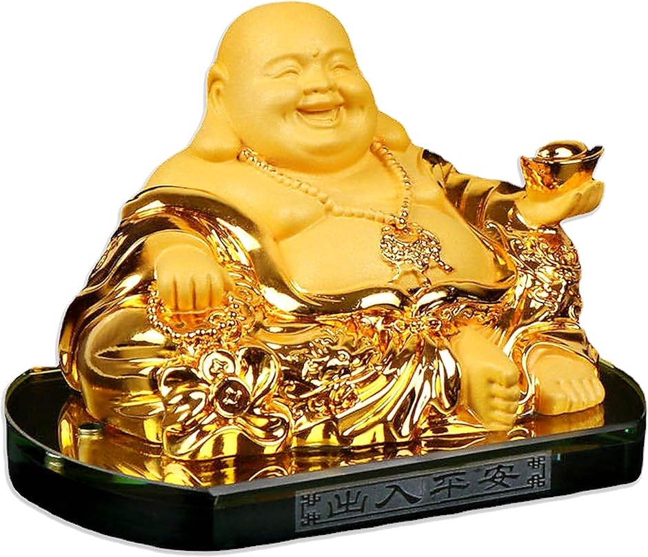 布袋様 置物 ゴールド 七福神 縁起物 風水 インテリア 手のひらサイズ
