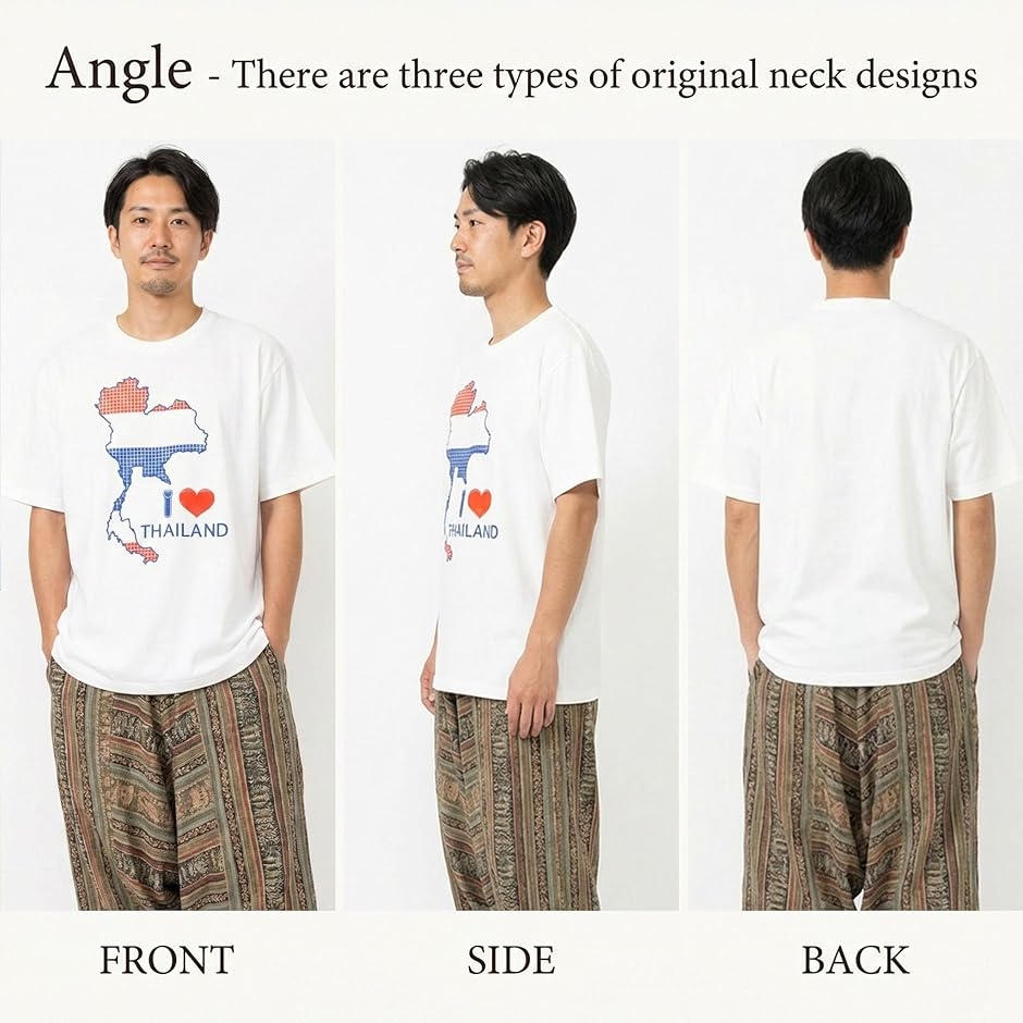 Thailand Tシャツ タイ 半袖Tシャツ メンズ レディース 綿100％ (L