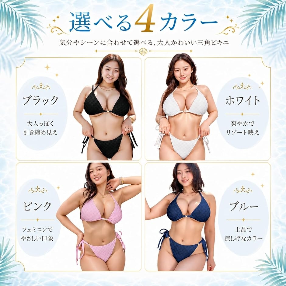 ビキニ 大きいサイズ レディース 水着 ぽっち...の詳細画像3