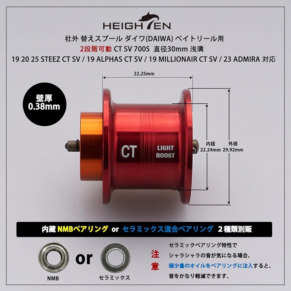 リール スプール CT SV 700S 2段階可動 直径30mm 浅溝 ダイワ DAIWA 19
