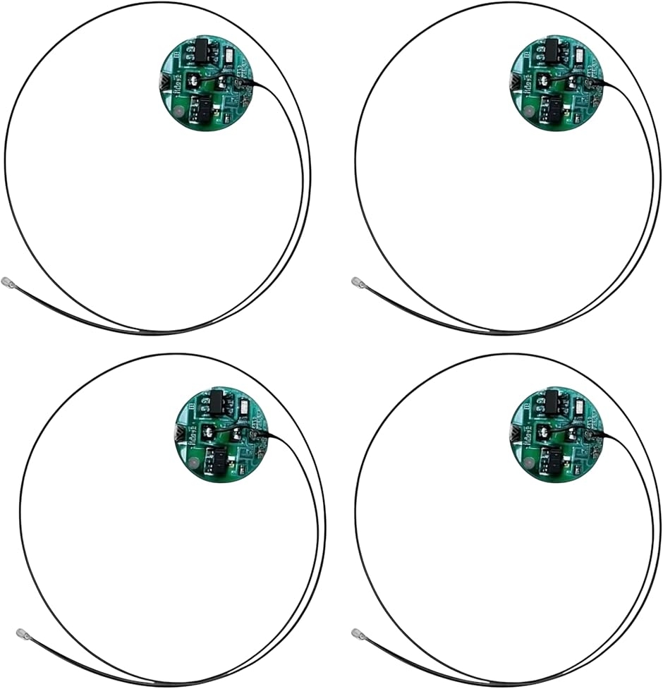 �ɏ�LED ���[�h�� 1�{ ���C�X�C�b�` 4�Z�b�g �d�� �_�� �_�� �{�^���d�r CR927�Ή� �͌^ �W�I���} (�C�G���[ 1)