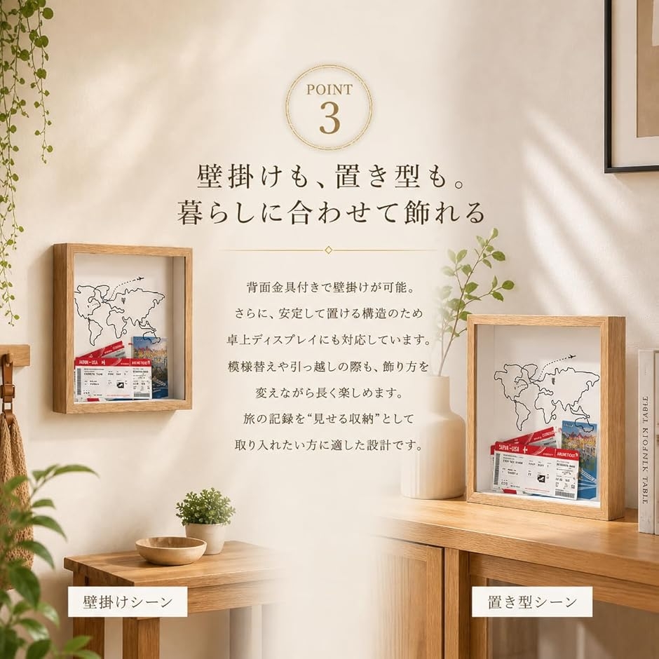 旅の記憶を立体で飾る》 チケットボックス メモリーコレクション