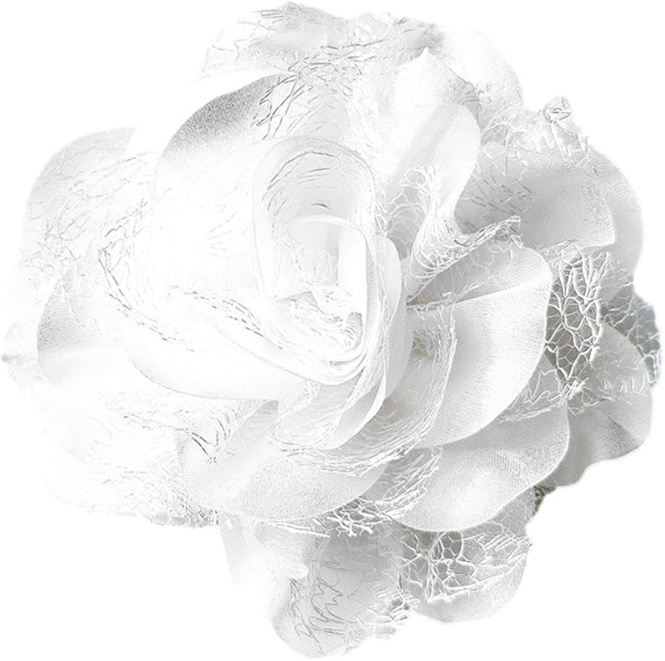 おしゃれ かわいい かっこいい 人気 プレゼント コサージュ 結婚式 卒業式 入学式 面接 冠婚葬祭 七五三 (ホワイト,  10cm)