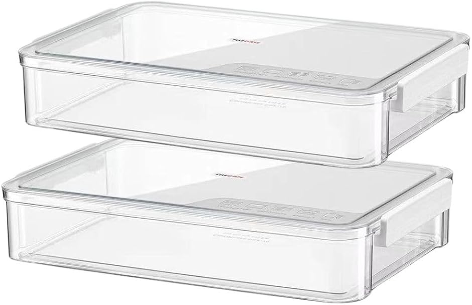 書類収納ケース A4 クリア 蓋付き 防水 頑丈 重ね置き可 書類整理 ファイル保管 取っ手付き 収納ボックス 2個セット (クリア)