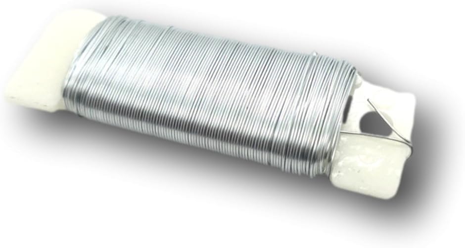 ワイヤー 造花用 手芸 DIY (シルバー, 35M 0.7mm) : スピード発送