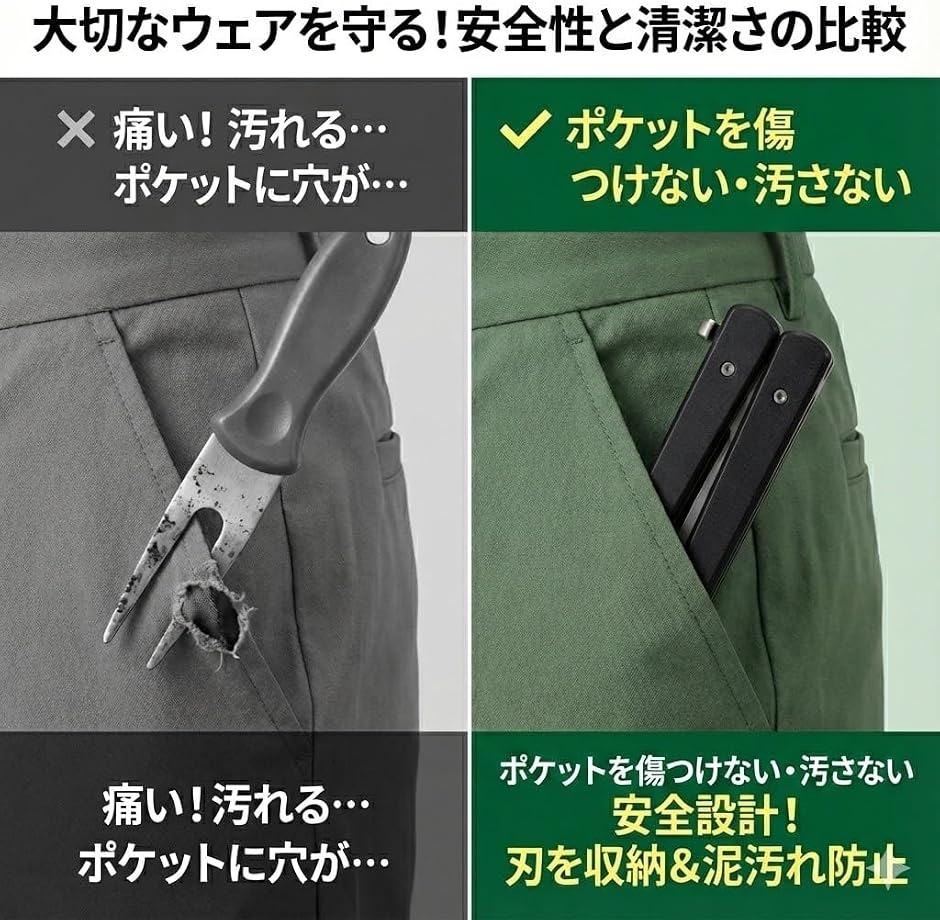 ゴルフ グリーンフォーク 折りたたみ ワンタッチ 金属製 ディボット 芝