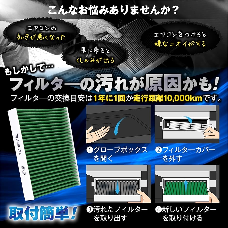 【互換品】 トヨタ車用 カーエアコンフィルター...の詳細画像5