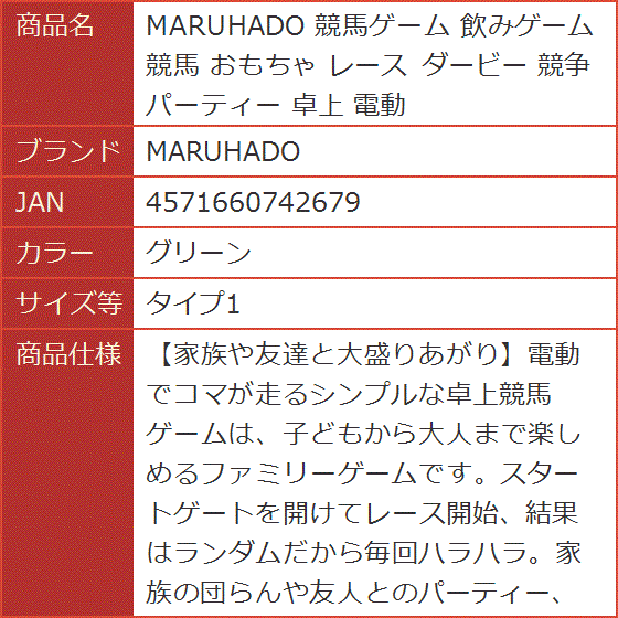 競馬ゲーム 飲みゲーム おもちゃ レース ダービー 競争 パーティー
