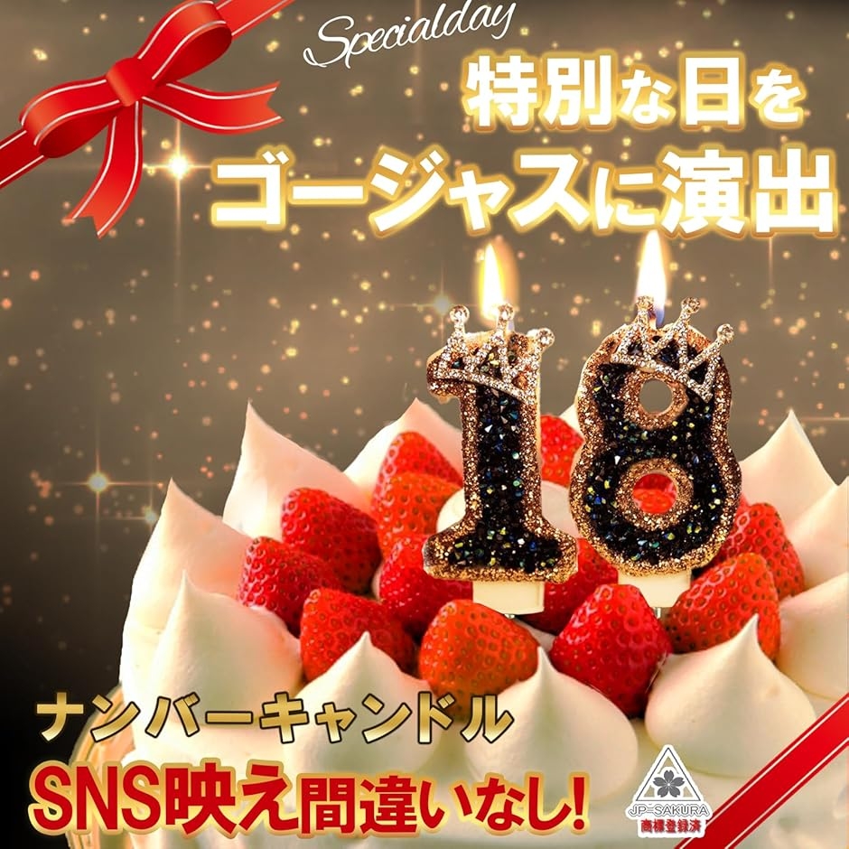 バースデー ナンバー キャンドル 誕生日 ロウソク 数字 誕生日ケーキ