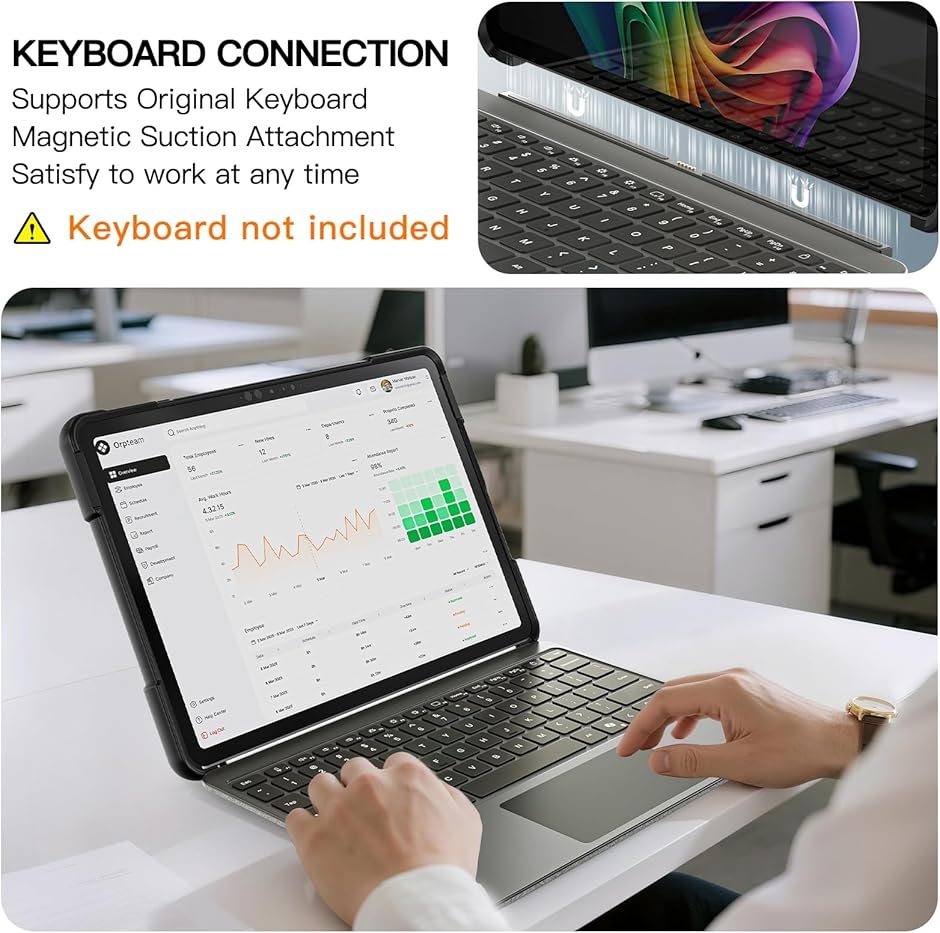 【フォロー割】Surface　256GB　キーボード・ケース・充電器付き Surface Pro 12 ケース 第12世代 2025専用 キーボード対応 ＆ ペン収納