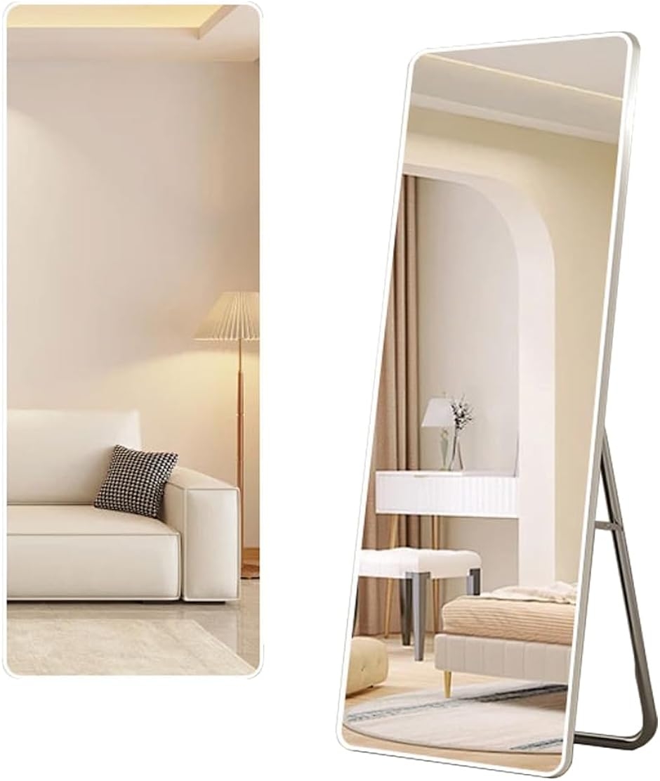 姿見鏡 全身鏡 ミラー スタンド鏡 完成品 壁掛けミラー 幅34x高さ146cm