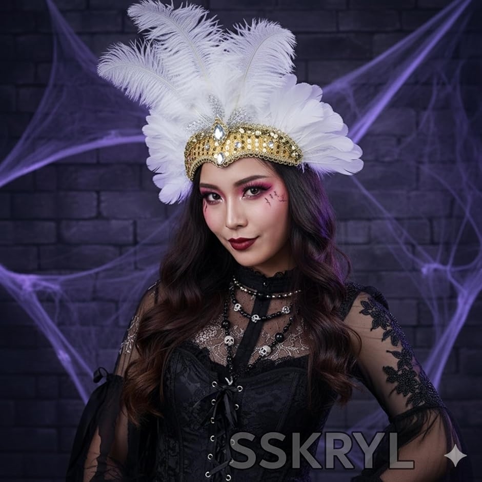 サンバ カーニバル ヘッド ドレス ヘアアクセサリー 羽根 ダンス