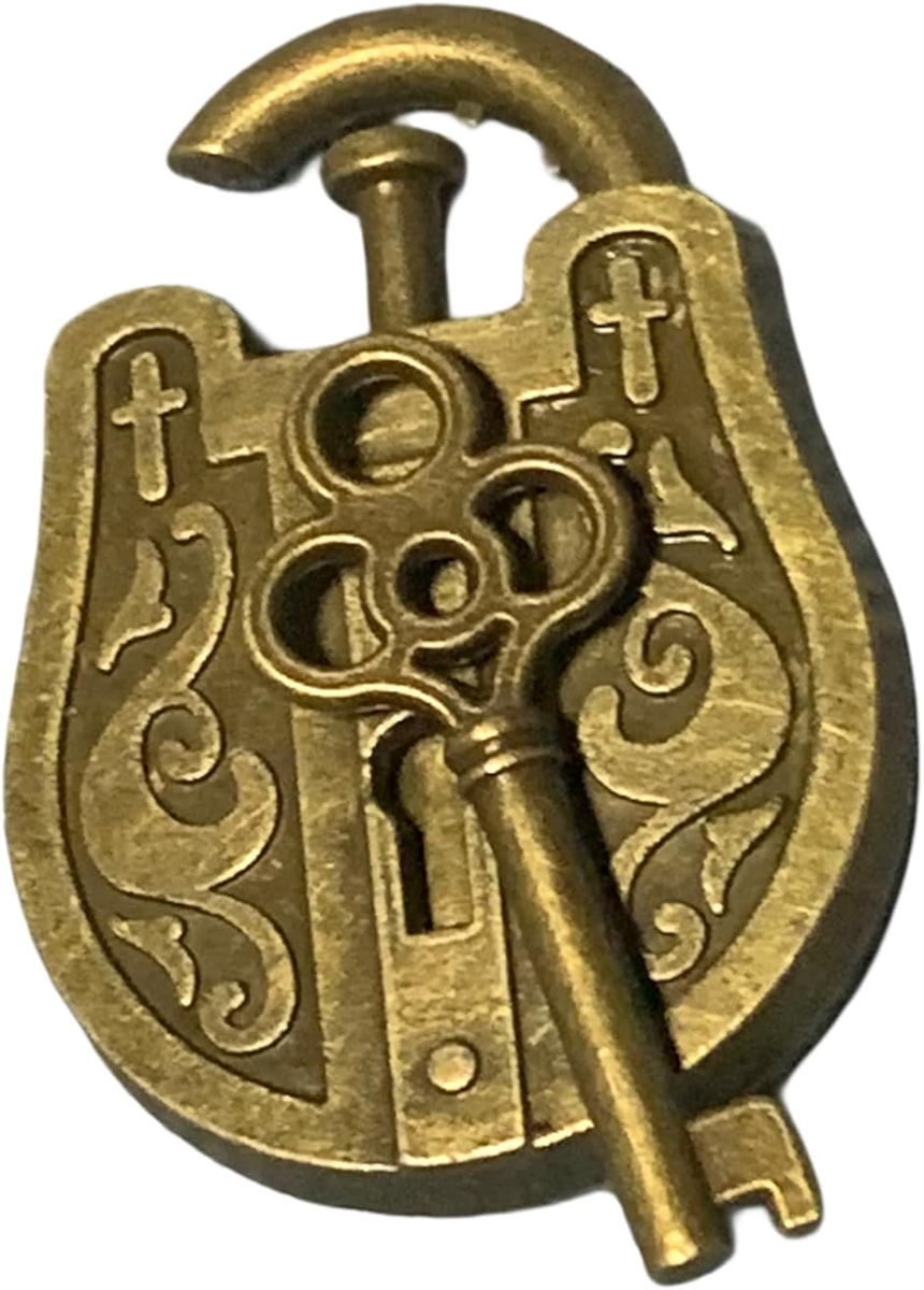 メタルパズル 6点セット、アンティーク調、南京錠・砂時計・錨型など