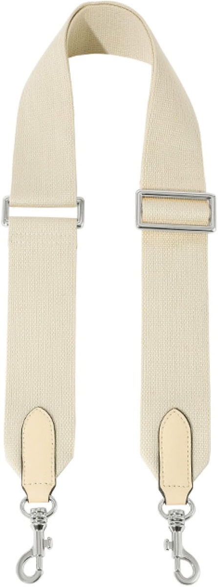 バッグ用 ショルダーストラップ ホワイト ベージュ 帆布 牛革 ショルダーストラップ 太め 幅5cm バッグ用 ショルダー