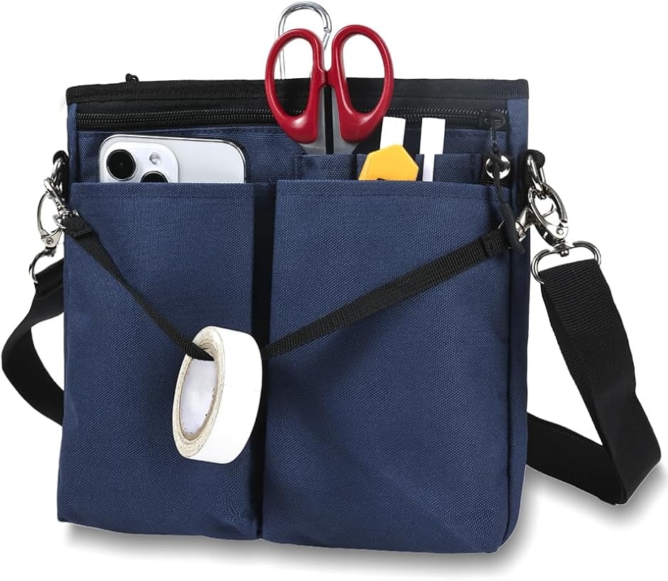 3WAY 多機能ウエストポーチ ナースポーチ マチ付き 9ポケット 作業