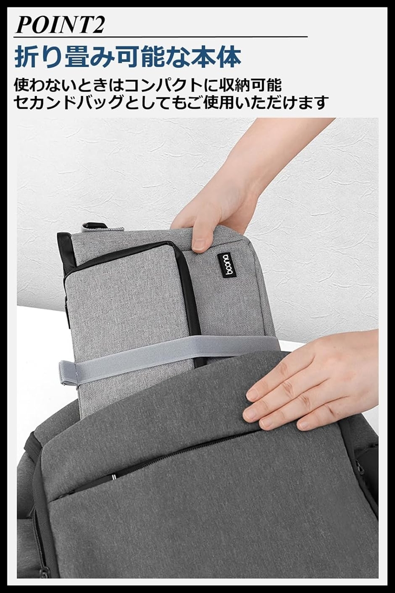カメラバッグ ショルダー 折りたたみ 大容量 ...の詳細画像3