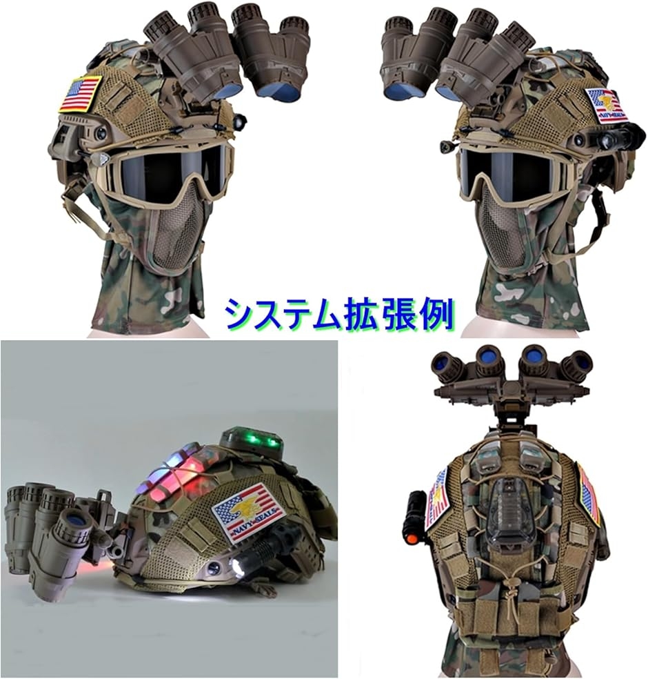 サバゲー　ヘルメット用　ナイトビジョン Amazon.co.jp: AIRSOFTラボ GPNVG 18 4眼 ナイトビジョン ダミー