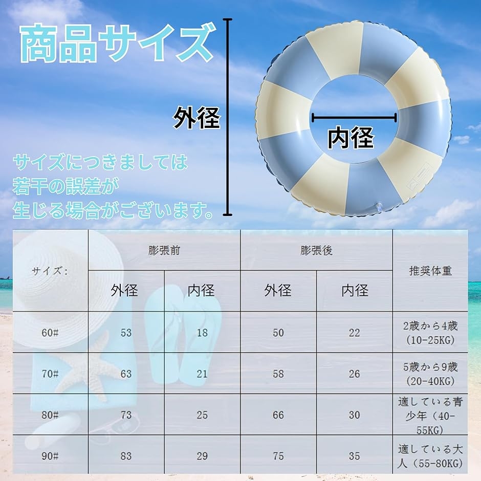 浮き輪 ファミリー向け ワイドタイプ 快適クッ...の詳細画像1