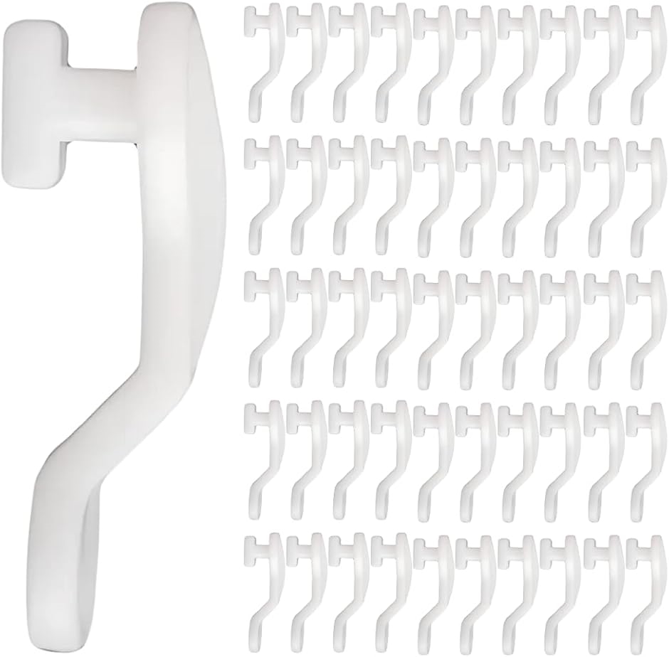 互換品】 カーテンランナー 後入れ カーテンレール 50個入り C型 角型