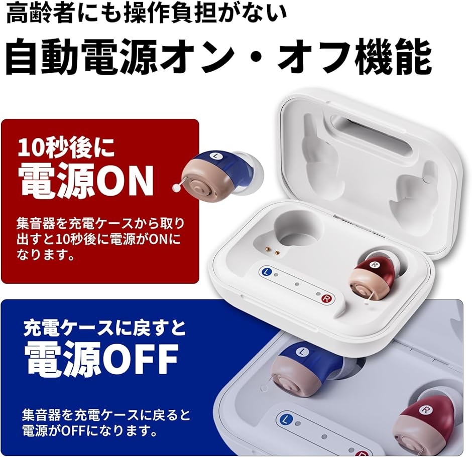 集音器 耳あな型 USB-C充電式 超小型 充電ケース 2種類イヤーピース 楽天市場】集音器 超小 耳穴型 福耳 ちい彩音（ちいさいおん