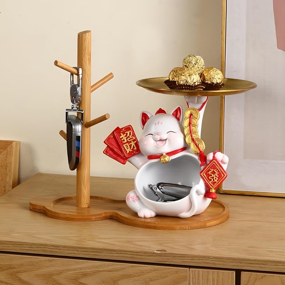 招き猫 小物置き 雑貨 玄関 鍵置き 置物 おしゃれ 小さい 玄関かざり