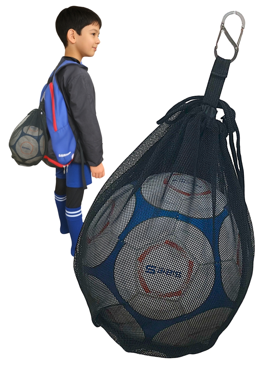 Okima サッカーボール ネット 入れ4WAY＆簡単収納 バッグ メッシュ